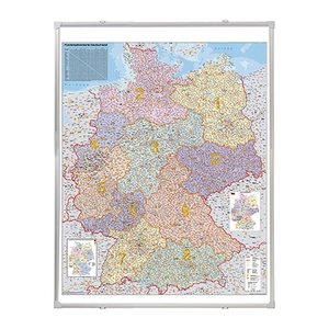 FRANKEN Postleitzahlenkarte Metall, beschichtet