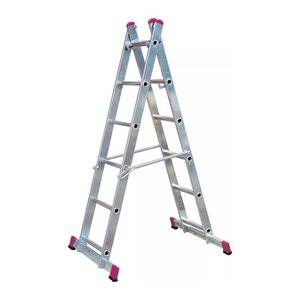KRAUSE Vielzweckleiter CORDA silber 2x 6 Sprossen, H: 168,0 cm