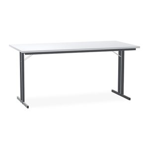 Klapptisch mit T-Fuß – Gestell in Schwarzgrau (1600 x 800 x 750 mm)