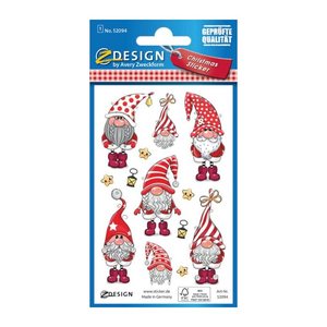 AVERY Zweckform Aufkleber Wichtel, rot, 7 Etiketten