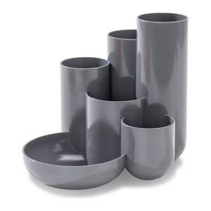 HAN Schreibtisch-Organizer CAMPUS dunkelgrau Polystyrol 6 Fächer 13,1 x 15,4 x 13,7 cm