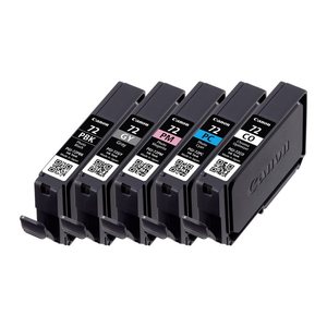 Canon PGI-72 PBK/GY/PM/PC/CO schwarz, grau, foto magenta, foto cyan, Chroma Optimizer Druckerpatronen, 5er-Set