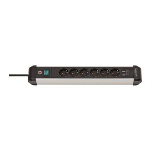 Brennenstuhl Steckdosenleiste Premium-ALU-Line 6fach 3m USB