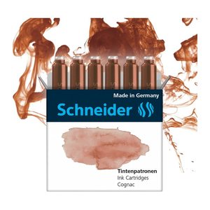 Schneider Tintenpatronen für Füller Pastell cognac, 6 St.