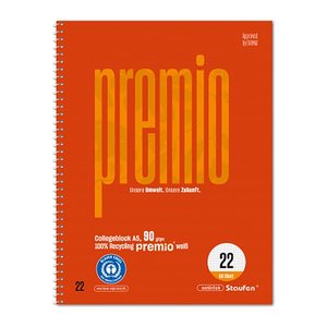 Staufen® Collegeblock Premio kariert DIN A5 ohne Rand, 1 St.