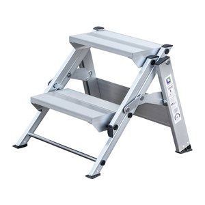 MUNK Klapptritt 55002 silber 2 Stufen, H: 42,0 cm