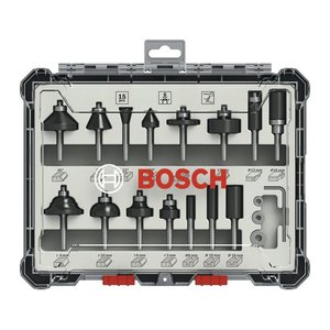 BOSCH Mixed Set Fräser-Set 15-teilig