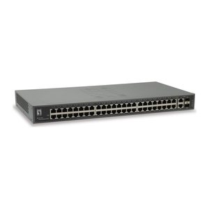 LevelOne Switch 48xFE/2xGE RJ45/SFP Combo 19"unmanaged Metal