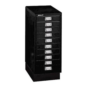 BISLEY MultiDrawer™ L2910S Schubladenschrank schwarz 10 Schubladen 27,8 x 38,0 x 67,0 cm, 1 St.
