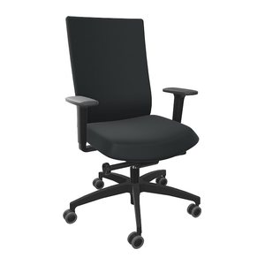 Dauphin Bürostuhl @Just evo operator, AJ 4876_SLP Stoff schwarz, Gestell schwarz