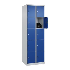 CP Schließfachschrank Classic Plus enzianblau, lichtgrau 080000-205 S10003, 10 Schließfächer 60,0 x 50,0 x 185,0 cm