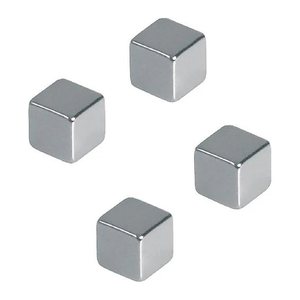 FRANKEN Magnete silber, Metall 1,0 x 1,0 x 1,0 cm, 4 St.