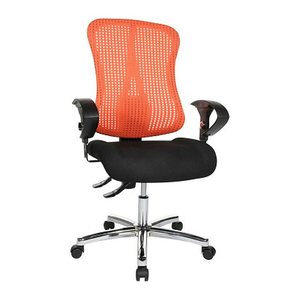 Topstar Bürostuhl Sitness® 90, SITNESSHP BC01 Stoff orange, Gestell chrom