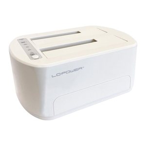 LC-Power Dockingstation USB 3.2 2,5"/3,5" SATA/SSD (White)