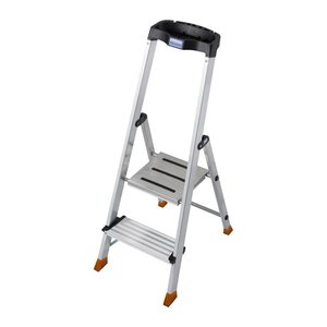 KRAUSE Klapptritt MONTO Sepuro Plusline silber 2 Stufen, H: 115,0 cm