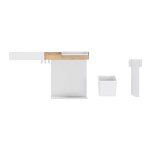 tesa Küchen-Organizer Kombi Set L weiß 86,5 x 14,0 x 34,0 cm, 1 Set