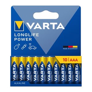 VARTA Batterien LONGLIFE Power Alkali-Mangan Micro AAA 1,5 V, 10 St.