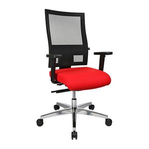 Topstar Bürostuhl Profi Net 11 High, PS59H T31Q Stoff rot, Gestell alu