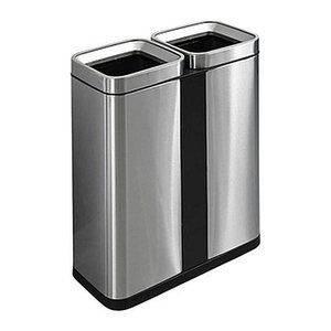 helit the twin bin Mülltrenner 2x 30,0 l edelstahl, 1 St.