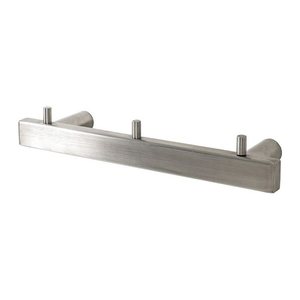 HAKU Möbel Wandgarderobe 16744 silber Metall 3 Haken 26,0 x 4,0 cm, 1 St.