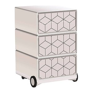PAPERFLOW easyBox Black & White Rollcontainer weiß, schwarz 60459 4 Auszüge 39,0 x 43,6 x 64,2 cm