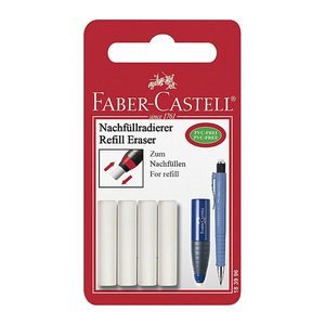 FABER-CASTELL Radiergummi für Radierstift weiß, 4 St.