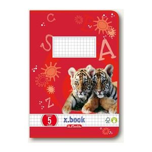 herlitz Schulheft x.book Lineatur 5 kariert DIN A5 ohne Rand, 16 Blatt, 1 St.