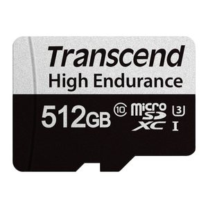 SD microSD Card 512GB Transcend SDXC USD350V w/adapter