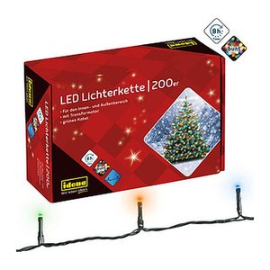 Idena 200er LED Lichterkette schwarz 27,9 m, 1 St.