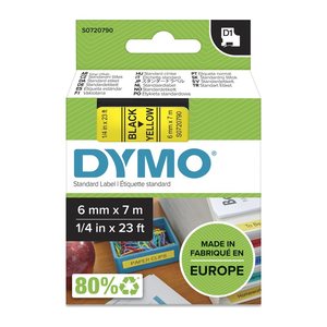 DYMO Schriftband D1 43618 S0720790, 6 mm, schwarz auf gelb, 1 St.