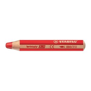 STABILO woody 3 in 1 Buntstift rot, 1 St.