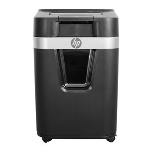 HP Pro Shredder Auto 200MC Aktenvernichter mit Partikelschnitt P-5, 2 x 12 mm, bis 200 Blatt, schwarz