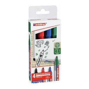 edding 360 Whiteboard-Marker farbsortiert 1,5 - 3,0 mm, 4 St.