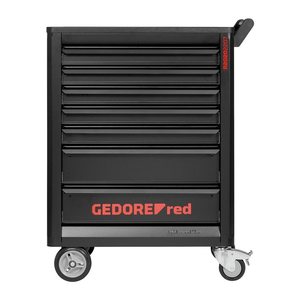 GEDOREred GEDMaster R20202207 Werkstattwagen mit Lochwand schwarz 7 Schubladen