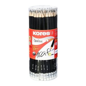 Kores® GRAFITOS Bleistifte HB schwarz mit Radierer, 72 St.