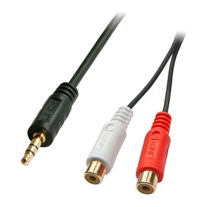 LINDY Audiokabel Stereo 3.5mm/2xRCA M/F 0.25m