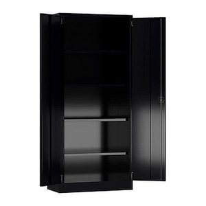 ClassiX Stahlschrank X-530339 tiefschwarz 4 Fachböden 80,0 x 38,0 x 180,0 cm, aufgebaut, 1 St.