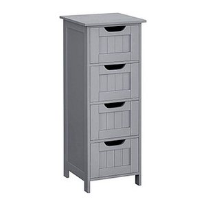 VASAGLE Badschrank grau 30,0 x 28,5 x 82,0 cm