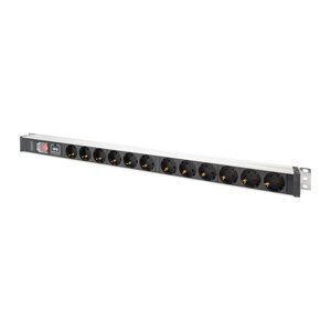 DIGITUS PDU 1HE 12xSchuko 16A Ausgänge 230V/16A schwarz