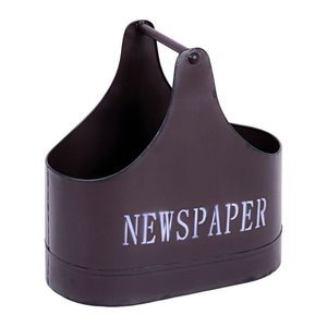 HAKU Möbel Zeitungsständer 28995 braun Metall, DIN A4, 1 St.