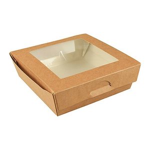 PAPSTAR Feinkostboxen pure braun 19,0 x 19,0 cm, 25 St.