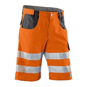 KÜBLER® unisex Warnschutzhose kurz REFLECTIQ warnorange, anthrazit Größe 52