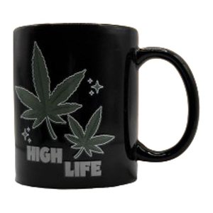 Mad Monkey - Tasse "High Life Weed" - mit Farbwechsel