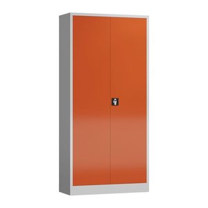 ClassiX Stahlschrank X-530364 feuerrot, lichtgrau 4 Fachböden 92,0 x 60,0 x 194,5 cm, aufgebaut, 1 St.