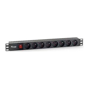 Equip 19" Steckdosenleiste 8xNFC 61-314 FR+Switch->St.90°Pla