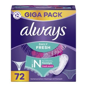 always Slipeinlagen Daily Fresh Flexistyle Normal, 72 St.