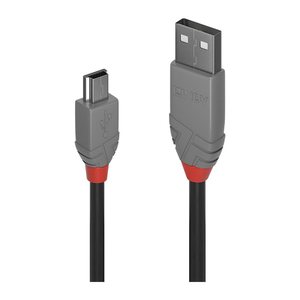LINDY USB 2.0 Kabel Typ A/Mini-B Anthra Line M/M 0.5m