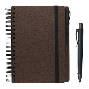 FABER-CASTELL Notizbuch ca. DIN A5 blanko, espresso Hardcover 180 Seiten, 1 Set