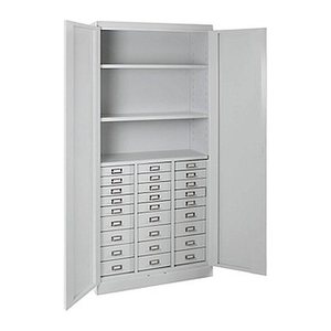 ADB Schubladenschrank lichtgrau 80,0 x 41,0 x 179,0 cm, 1 St.