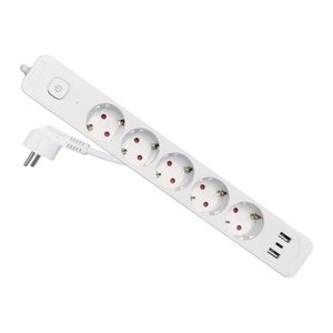 Equip Steckdosenleiste 5xSchuko/2xUSBA/USBC+Switch ÜSS Pla.